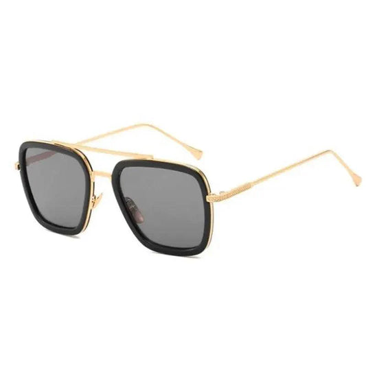 Cool Glasses Modern Elegant Cosplay Vintage Retro Sunglasses Vintage Aviator Square Sunglasses for Men Gold Frame Retro Classic Sunglasses