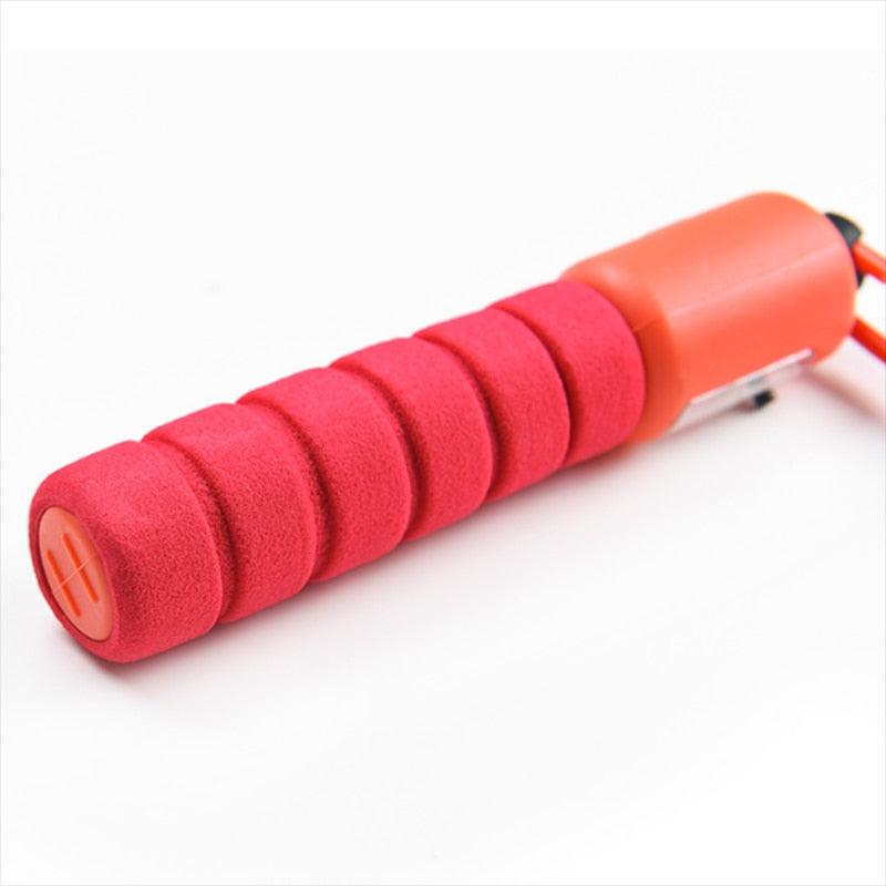 Counting Adult Fitness Fat Burning Bearing Weight Adjustable Steel Jump Rope With Counter For Aerobic Exercise Sports Fitness Cardio Workout Adjustable Cable Soft Sponge Handle For Kids Womens