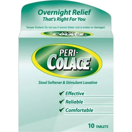 Colace 2-In-1 Tablets Stool Softener & Stimulant Laxative - 10 Count