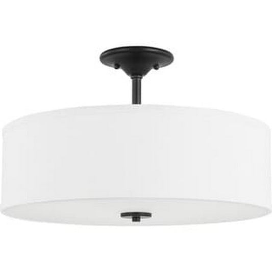 Progress Lighting Inspire Collection Graphite 3-Light 18in Semi-Flush Mount