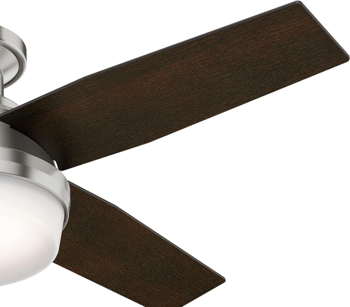 Fan Dempsey 44 Inch Brushed Nickel Ceiling Fan With LED