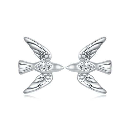 925 Sterling Silver Oxidized CZ Earrings for Women