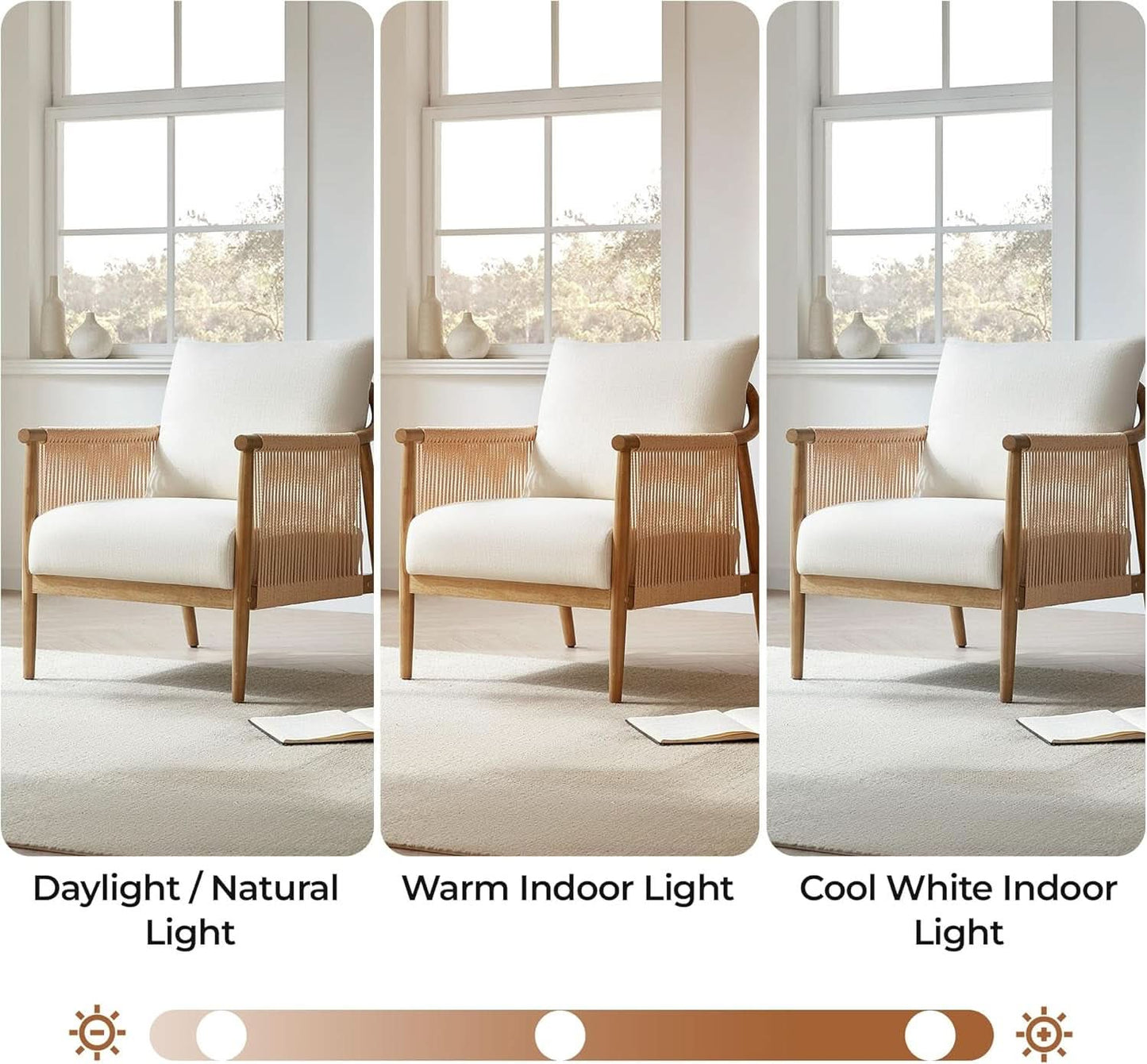Cream Braided Accent Chairs Set Of 2 For Living Room
