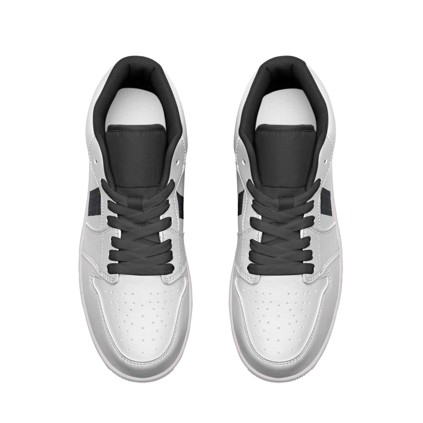 QE Plaid Walker Unisex Low Top Leather Sneakers