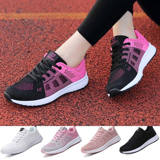 Elegant Sport Women's Summer Lace-Up Mesh Light Breathable Mesh Athletic Sneakers