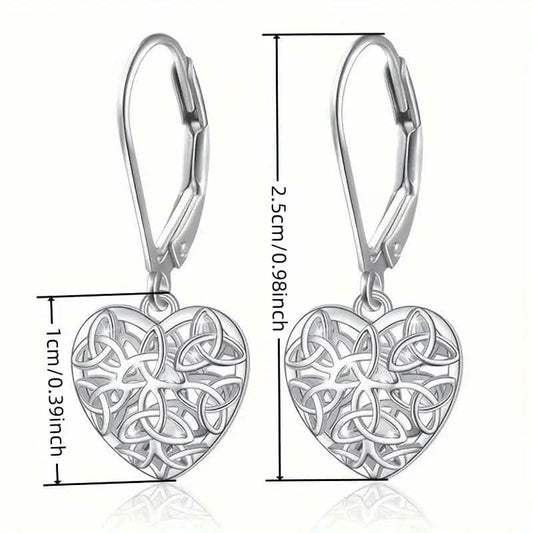 Exquisite Hollow Heart-Shaped Hoop Earrings