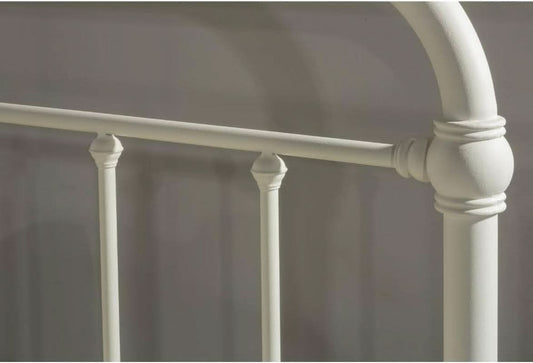 Elegant Soft White Metal Full Queen Headboard Design