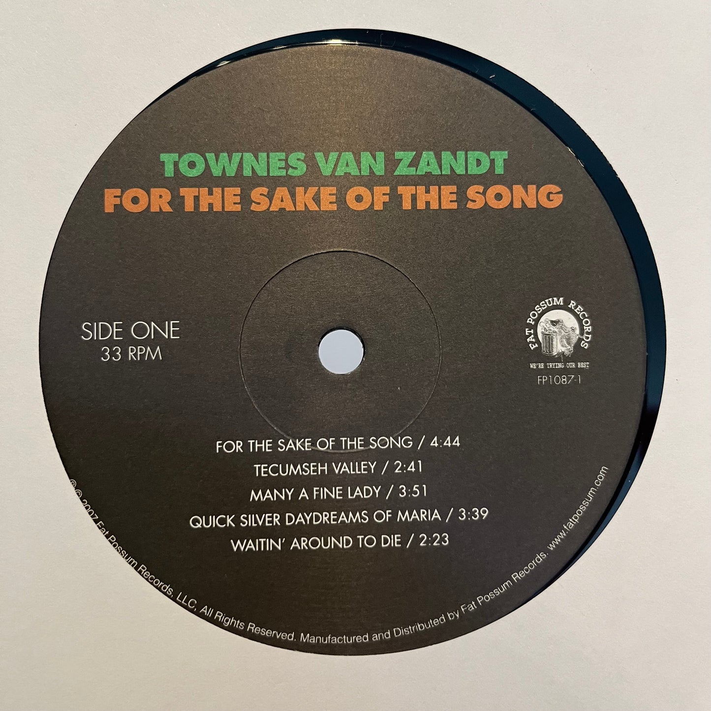 For The Sake Of The Song | Mint (M) Mint (M)