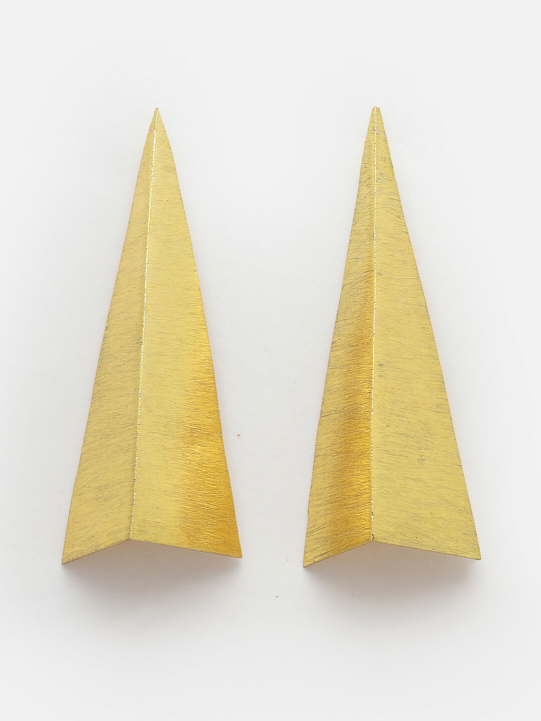 NVR Women Gold-Polished Geometric Shape Drop Earrings