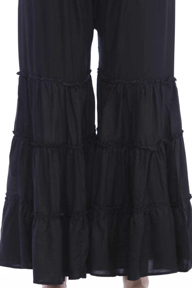 Mominos Fashion Trendy Cotton Black Palazzo