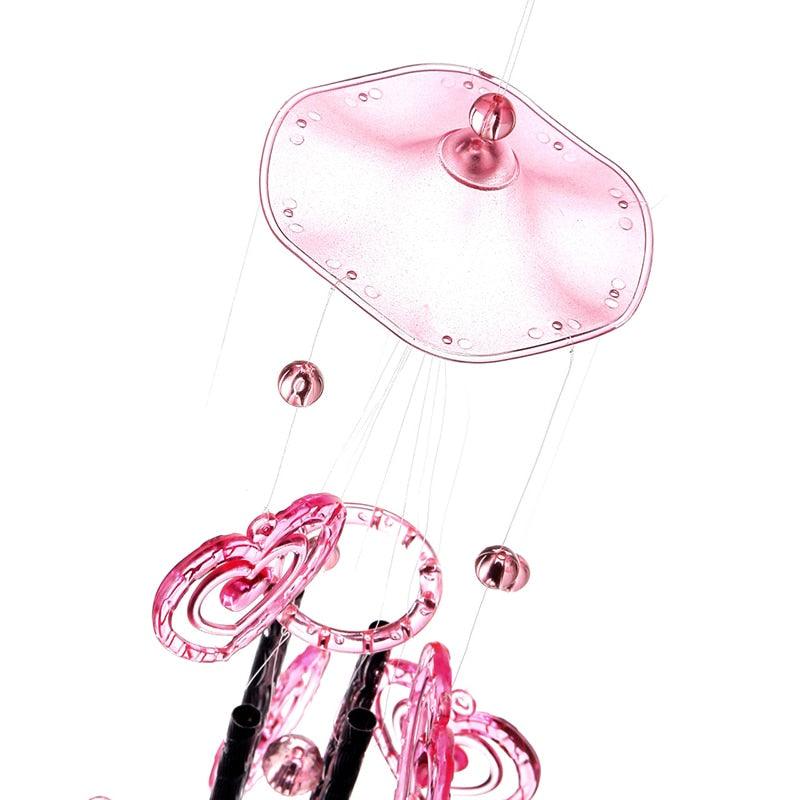 Heart Plastic Crystal Metal Tubes Wind Chime Home Garden Decoration Gift Car Outdoor Heart Wind Chimes Decoration Gift for Mom Heart Wind Bell Heart Wind Catcher Aluminum Outdoor Yard Garden Decor Wind Chimes