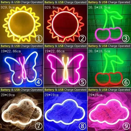High Quality Wholesale LED Neon Night Light Sign Wall Art Sign Night Lamp Xmas Birthday Gift Wedding Party Wall Hanging Neon Lamp Home Decor
