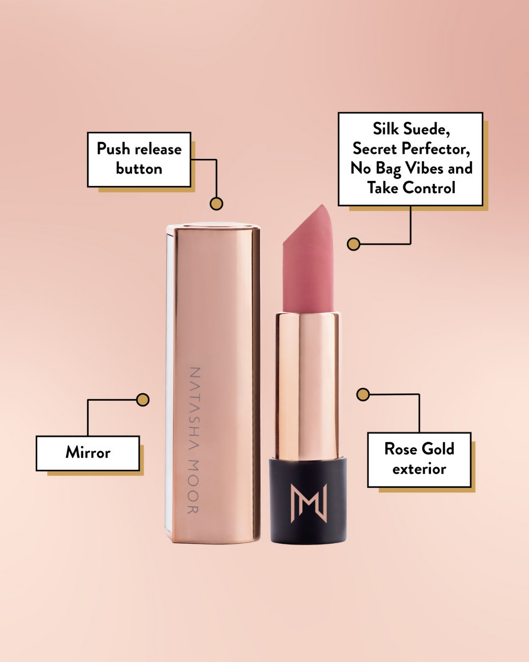 Natasha Moor Silk Suede Lipstick - Inevitable