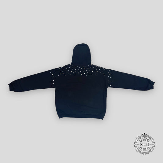 GUCCI STUDDED HOODIE - BLACK