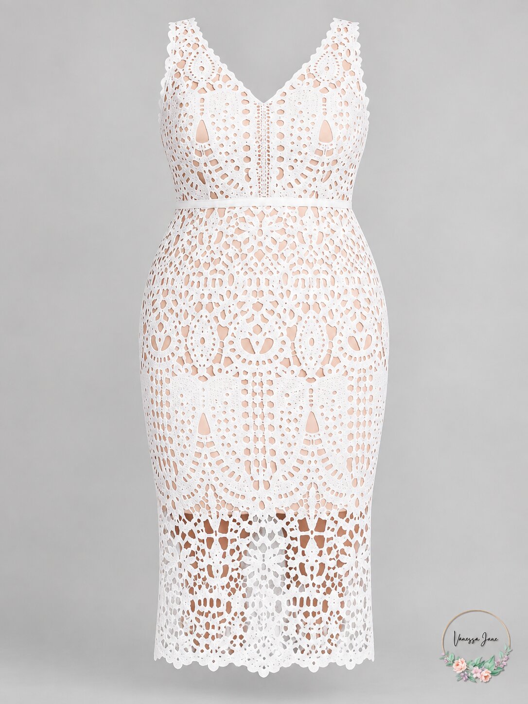 City Chic All Class Lace Overlay Sheath Dress, Size 24 / XXL