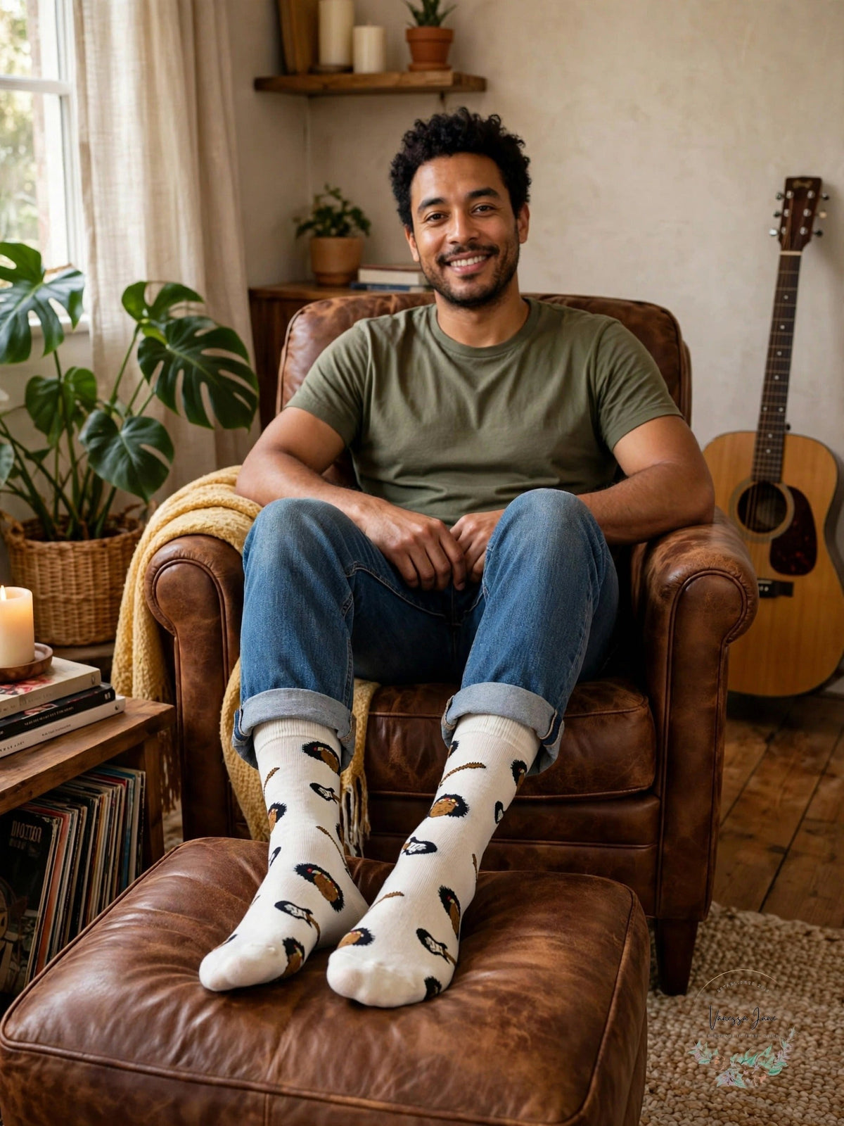 Cool Socks Men's Voodoo Child (Knit), Multi, Shoe Size:8-12