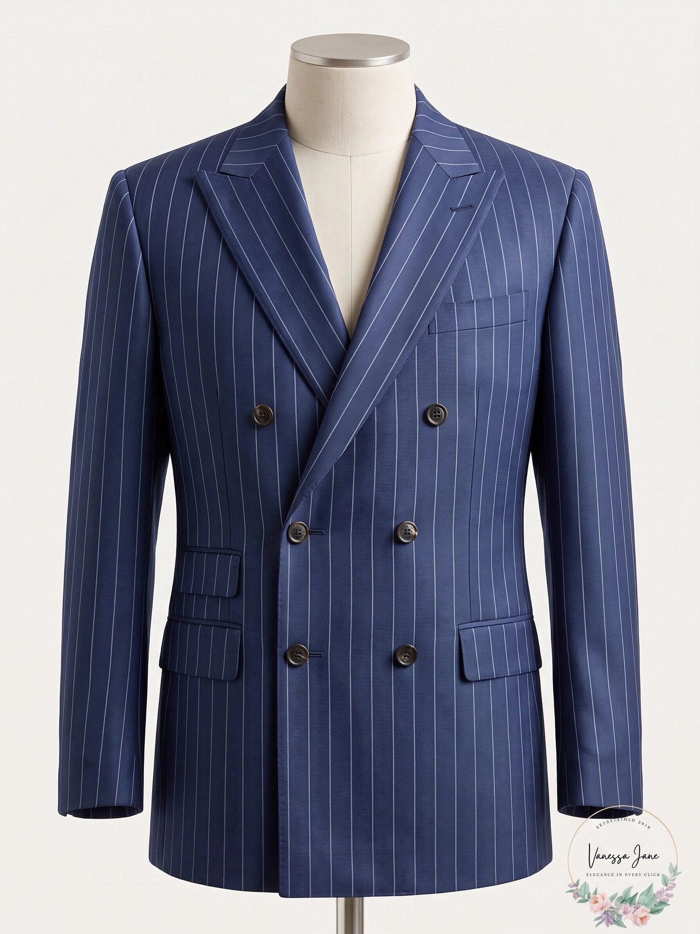 Lauren Ralph Lauren Mens Wool Blend Business Two-Button Blazer