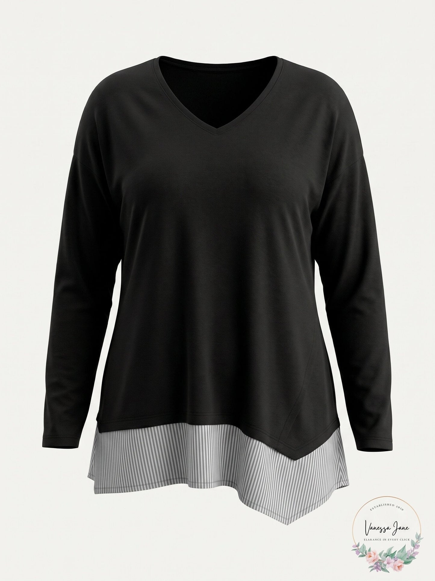 Style Co. Womens Mixed Media Pullover Blouse, Size 2X