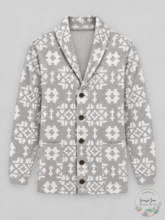 Levis Mens Patterned Shawl Collar Sweater