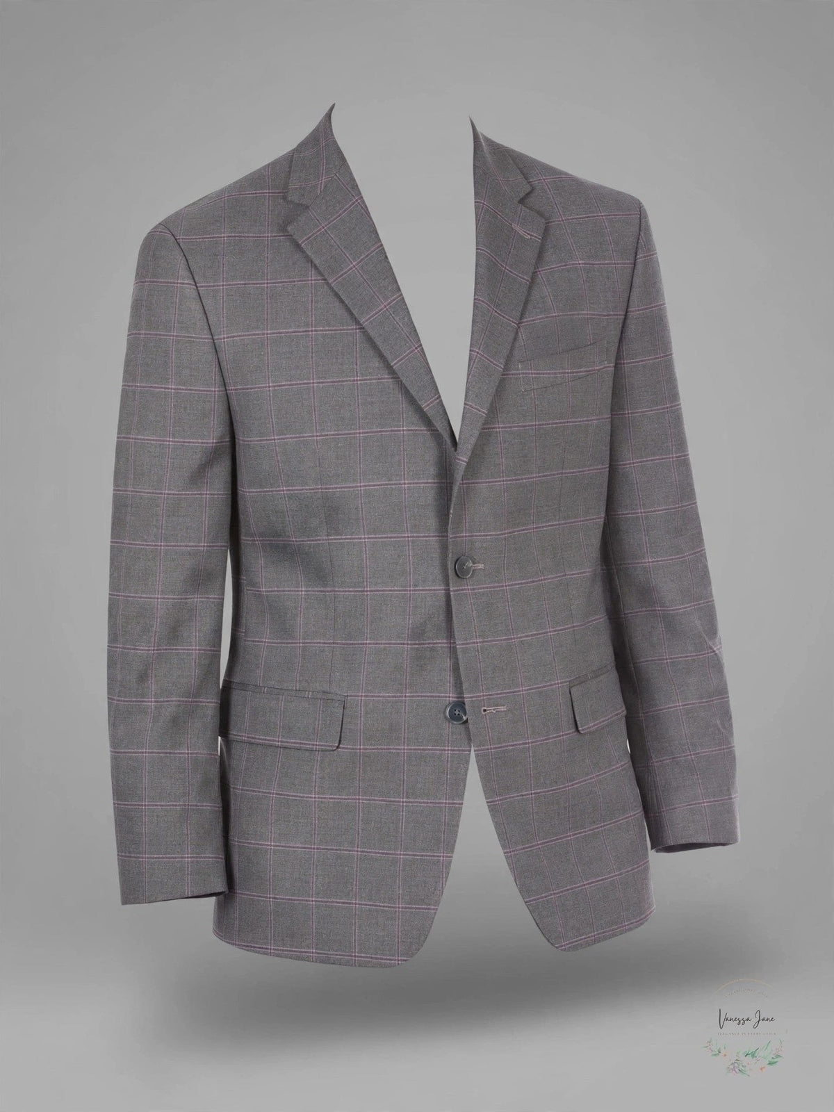 Sean John Mens Classic-Fit Check Suit Separate Jacket, Size 40R