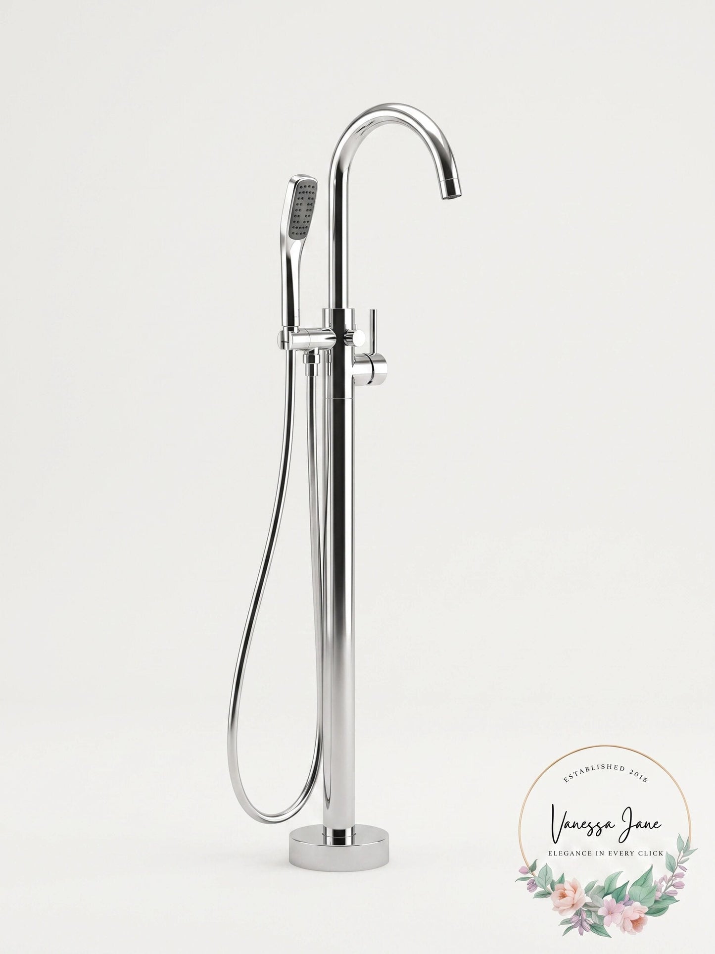 Miseno MTF194 Floor Mounted Tub Filler with 1.8 GPM Hand Shower Integrated Valve