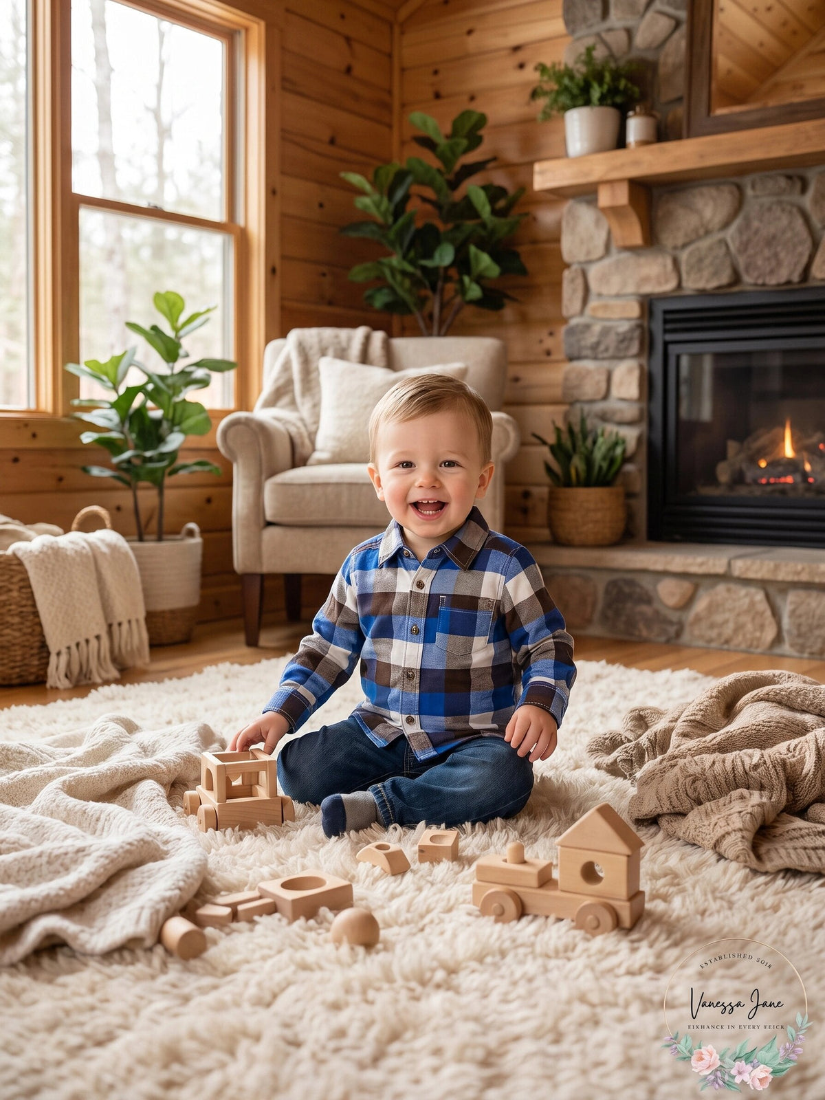 Carter's Baby Boys 2-Pc. Plaid Flannel Shirt and Canvas Pants