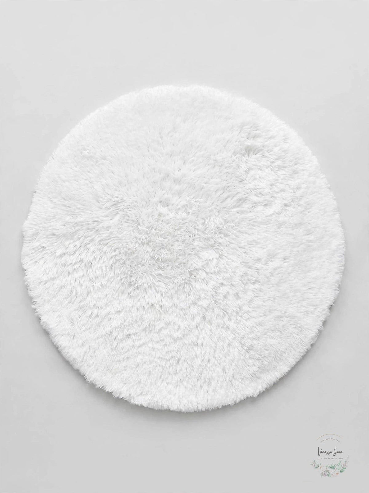 Chloelov Soft Round Fluffy Faux Fur Area Rug 3 x 3, Circle Cozy Shaggy Sheepsk