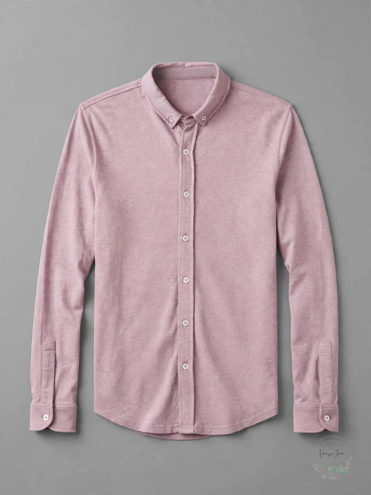 Threads 4 Thought Mens Mika Pique Button-Down Shirt in Heather Lilac, M