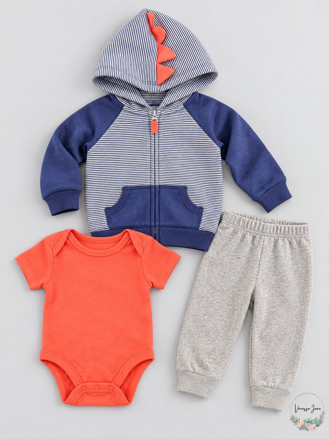 Carters Baby Boys 3-Pc. Hooded Fleece Jacket, Bodysuit and Pants