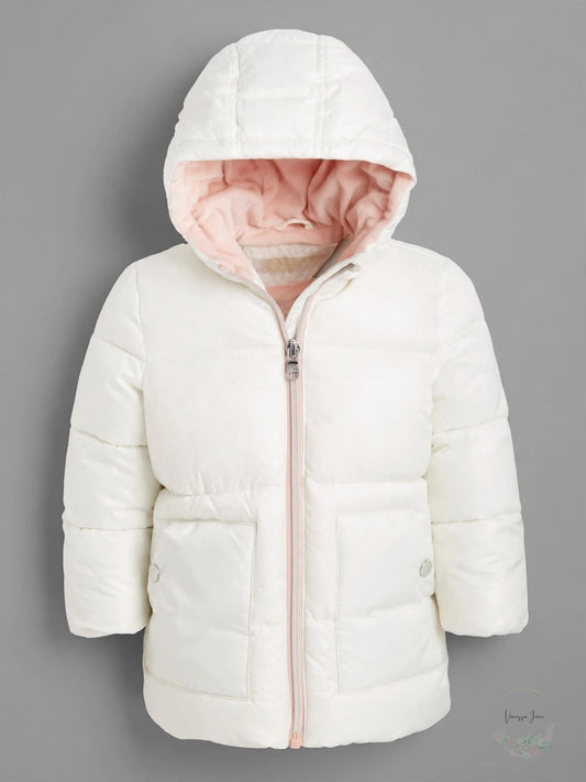 Michael Kors Baby Girls Hooded Stadium Puffer Jacket, 12 Months