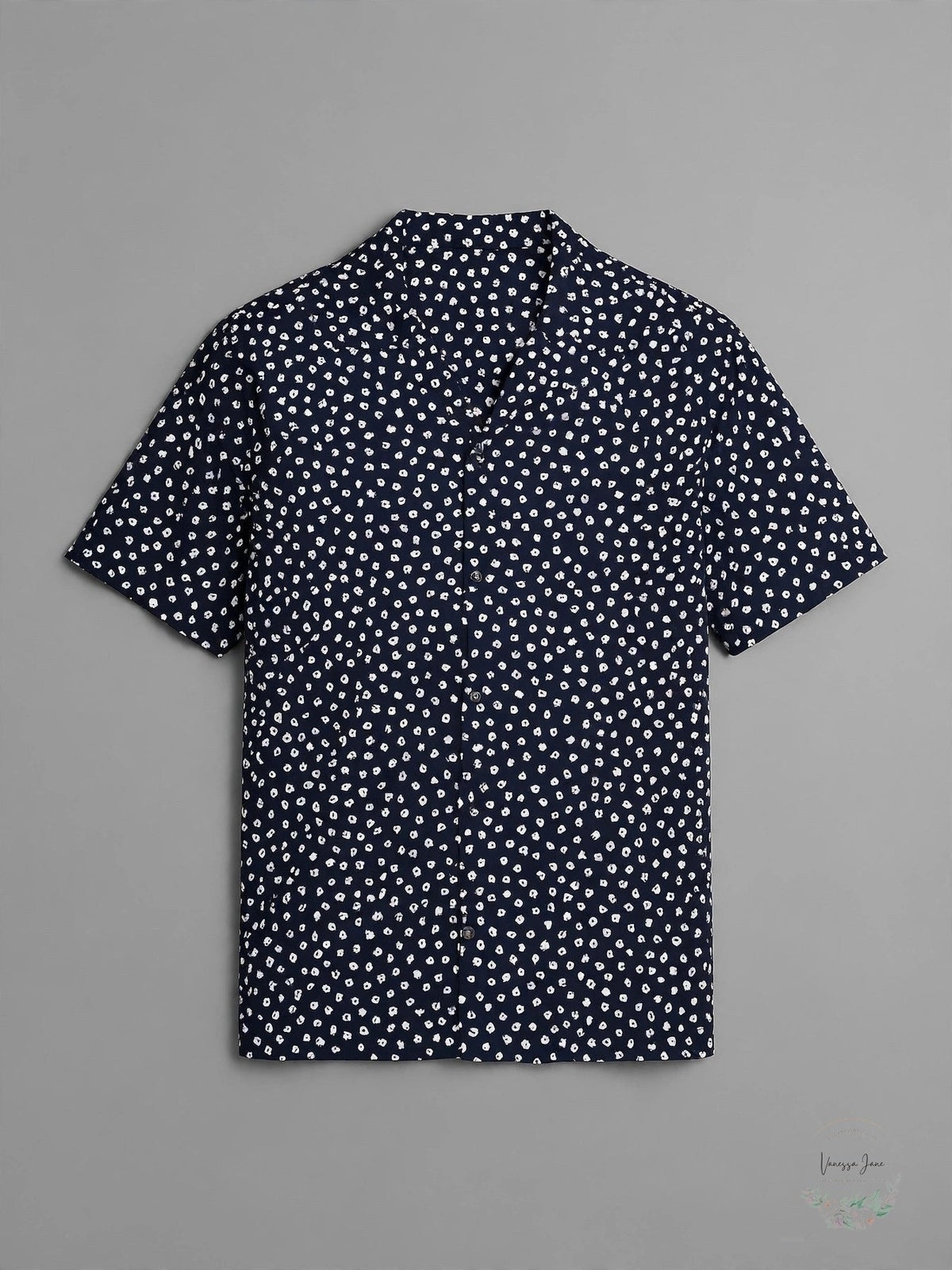 The Mens Store at Bloomingdales Short Sleeve Dot Print Camp Shirt, Size XL