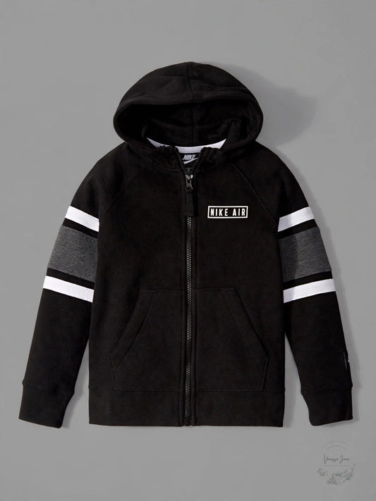 Nike Air Boys Hoodie Sweatshirt Sportswear Full Zip Jacket, 4XS