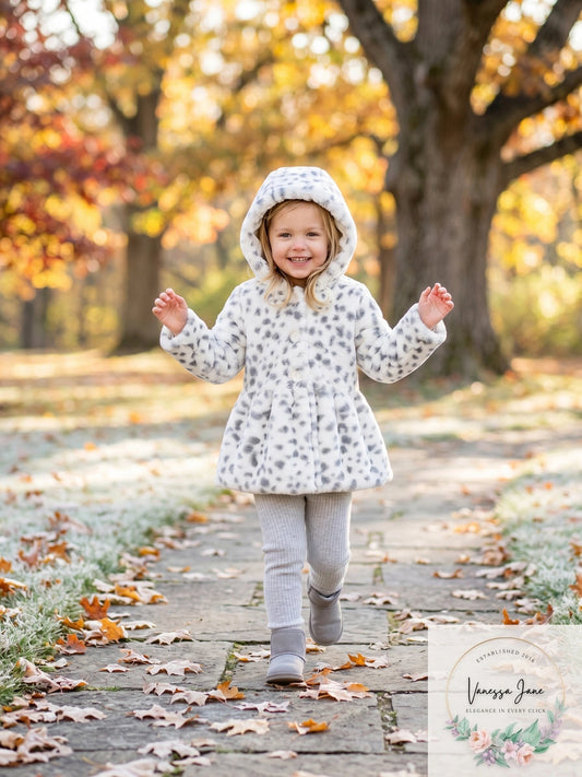 First Impressions Girls Hooded Faux-Fur Coat