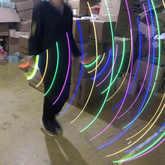Kids Skipping Rope Neutral Plastic Colorful Flash Jump Rope Sports Led Light Skipping Rope LED Light Up Adult Kids Jump Skipping Rope Fitness Comfortable Grip Jump Rope For Kids