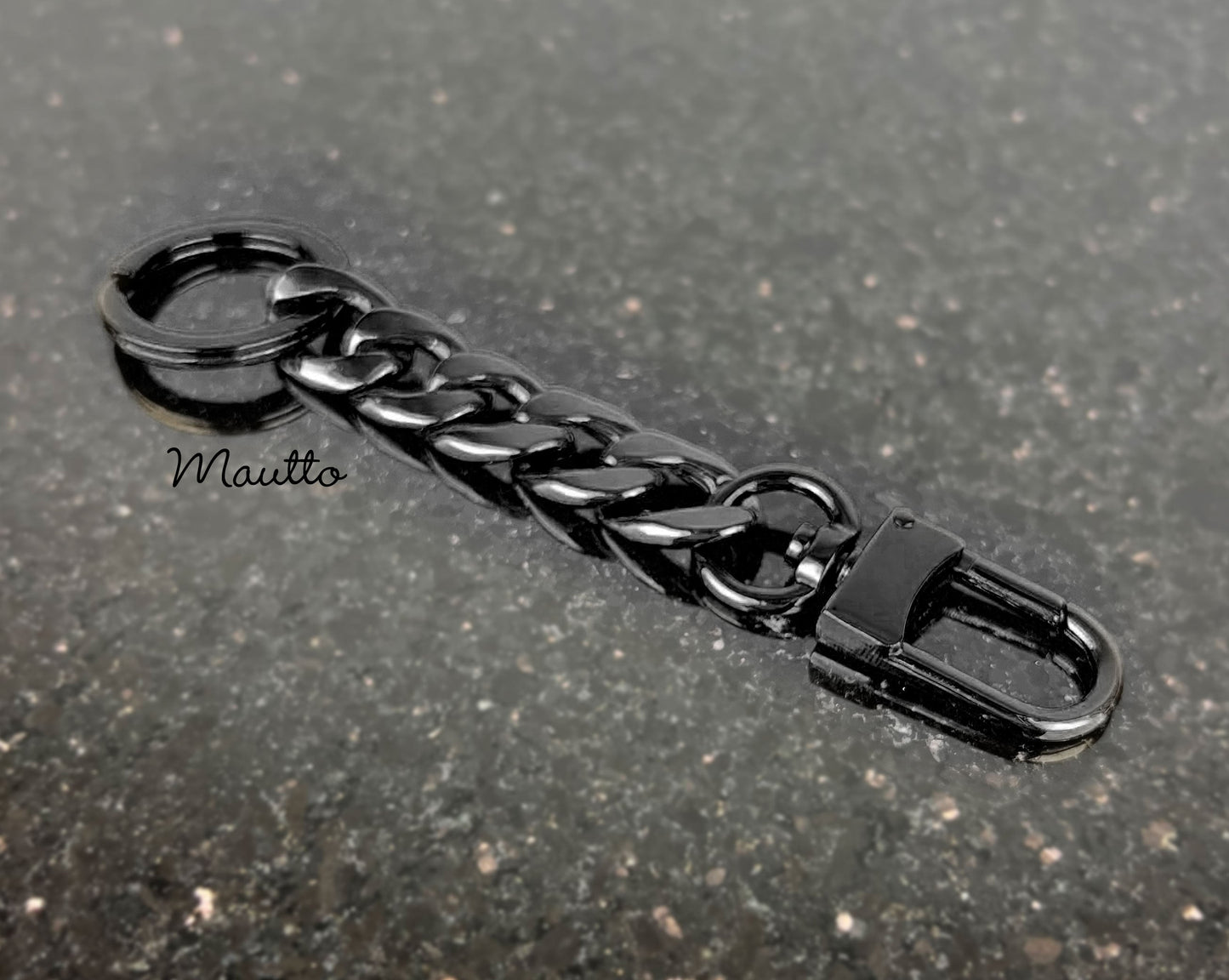 Chain Strap Extender Handbag Accessory - Luxury Chunky Large Links with Keyring Tether, Multi-use Extension, Lengthen Purse Strap