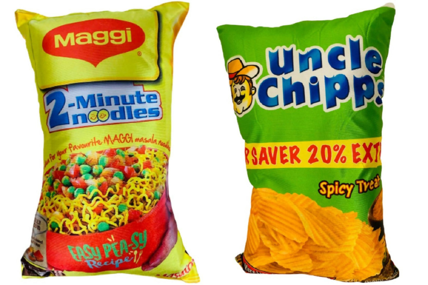 Unique Fashion Pack of 2 Microfibre Filled Reversible Cushion For Kids - Maggie And Uncle Chips