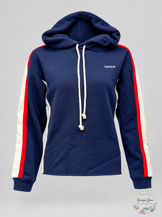 Levis Womens Cropped Color blocked Hoodie -Size Medium