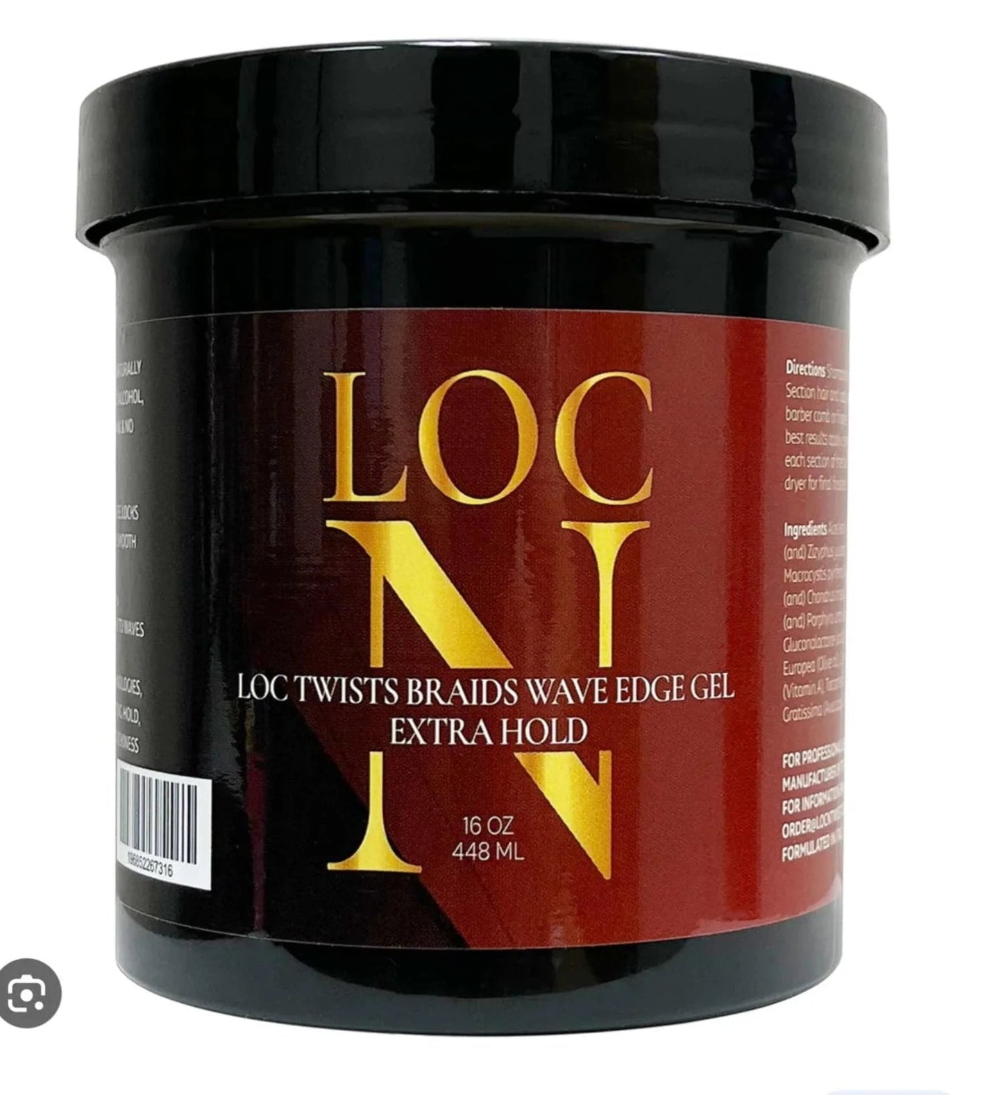 Loc N Twists Braids Wave Edge Gel 8 Oz