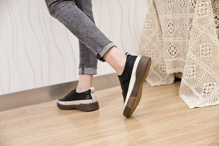 Luxury Leather New Genuine Casual Women Fashion Sneakers