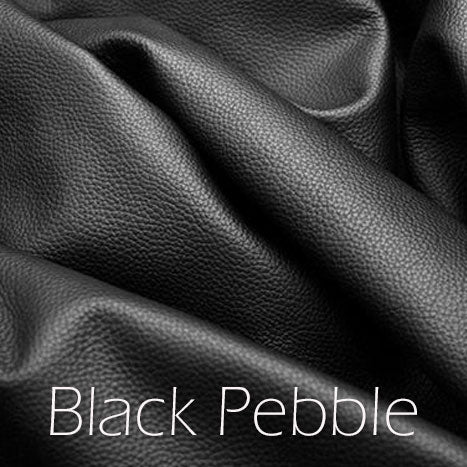 Black Pebble Leather Strap - 1 inch Wide (25mm) - Shoulder to Crossbody Lengths - Choice of Connector Style/Finish