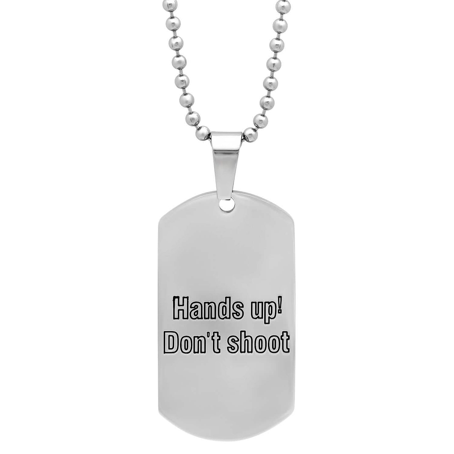 Men's Stainless Steel Detailed Pendant Necklace