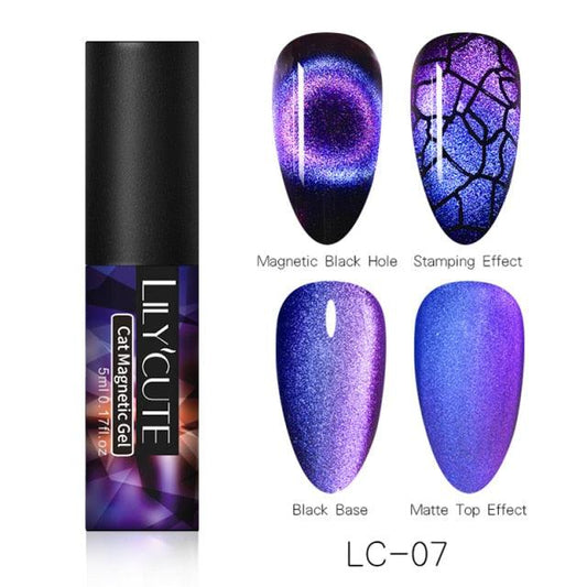 Modern Styllish Elegant 9D Cat Magnetic Nail Gel Polish UV LED Permanent Elegant Colorful Charming Effect For Womens