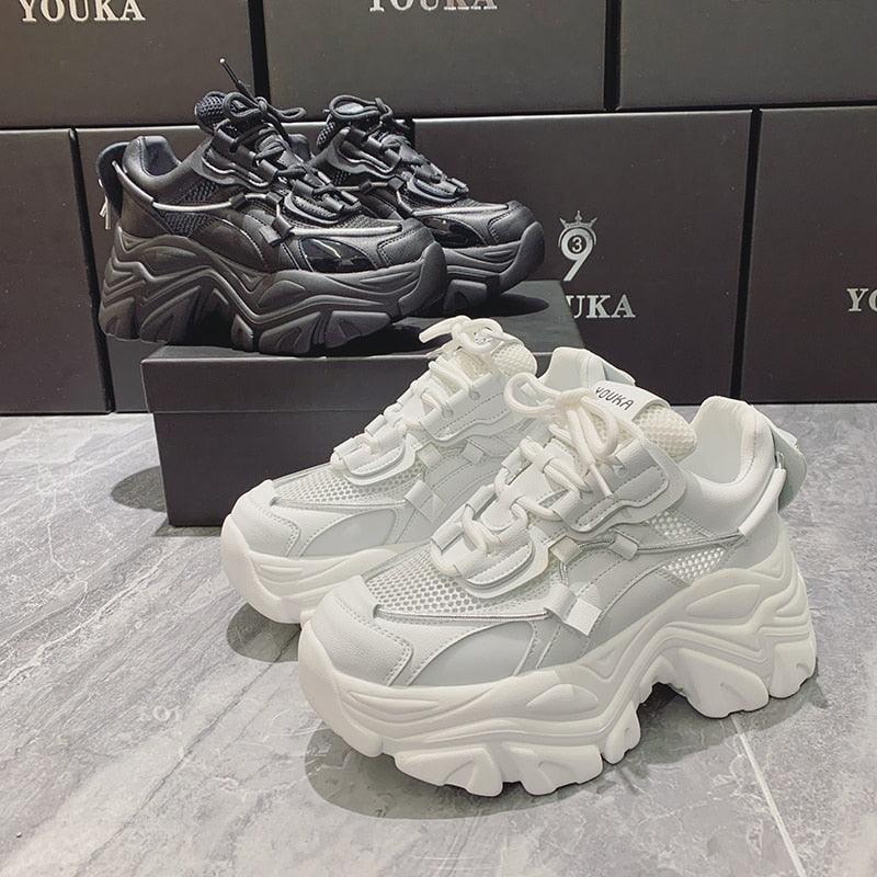 Modern Thick Platform Sneakers Woman Vulcanize Luxury Tennis Sneakers