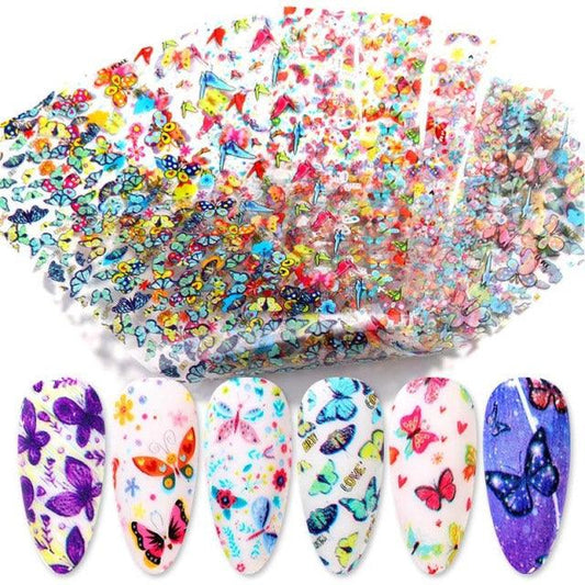 Nail Foils Marble Flower Series Iridescent Nail Art Transfer Sticker Paper Slider Nail Water Decal Design Manicures Decorations Art Manicures Decoration New Gold Nail Transfer Foils for Nail Arts Nails Supply Holographic Effect Nail Art Foil Stickers Hol