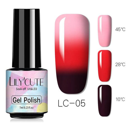 New 2022Fashion Womens 3-layers Color Changing Gel Nail Polish Long Lasting UV Chameleon Popular Colorful Design For Womens and Girls