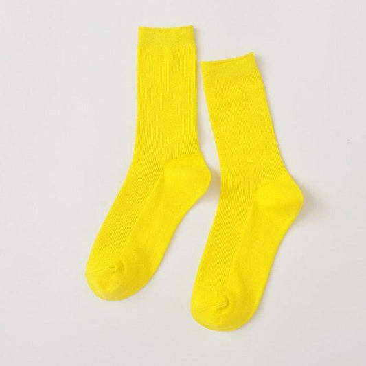 New Color Harajuku Retro Lady Cotton Socks For Winter In Tube Korean Colorful Designer Christmas Cute Socks For Men And Women