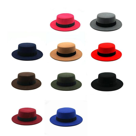 One Size Winter Autumn Cotton Women Men Fedoras Lady Retro Wide Brim Hat Belt Fedora Hat Top Lightweight Caps Everyday Wear Hats Summer Sun Hat