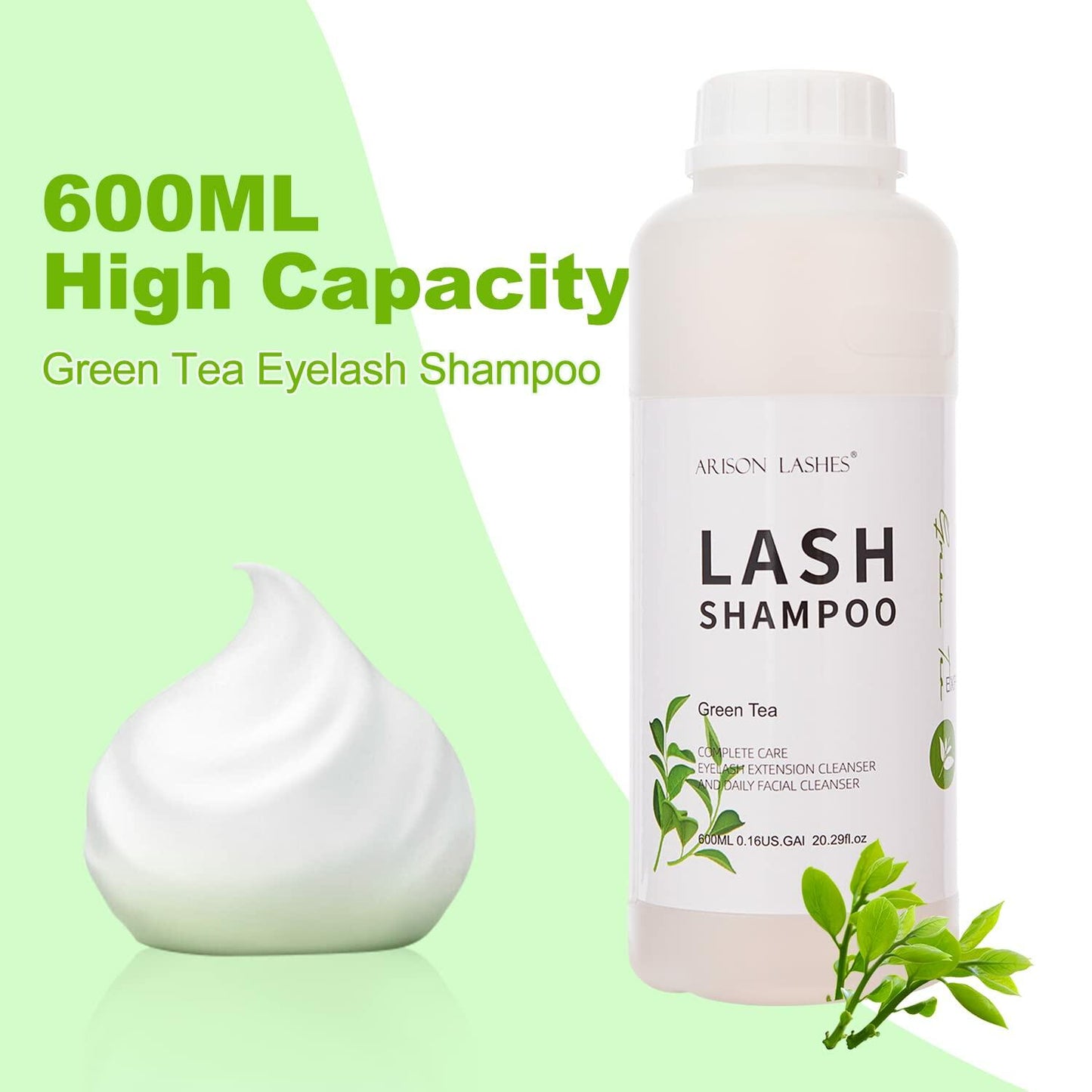 Arison Lash Extension Shampoo 150ml with Brush Gentle Eyelid Cleanser