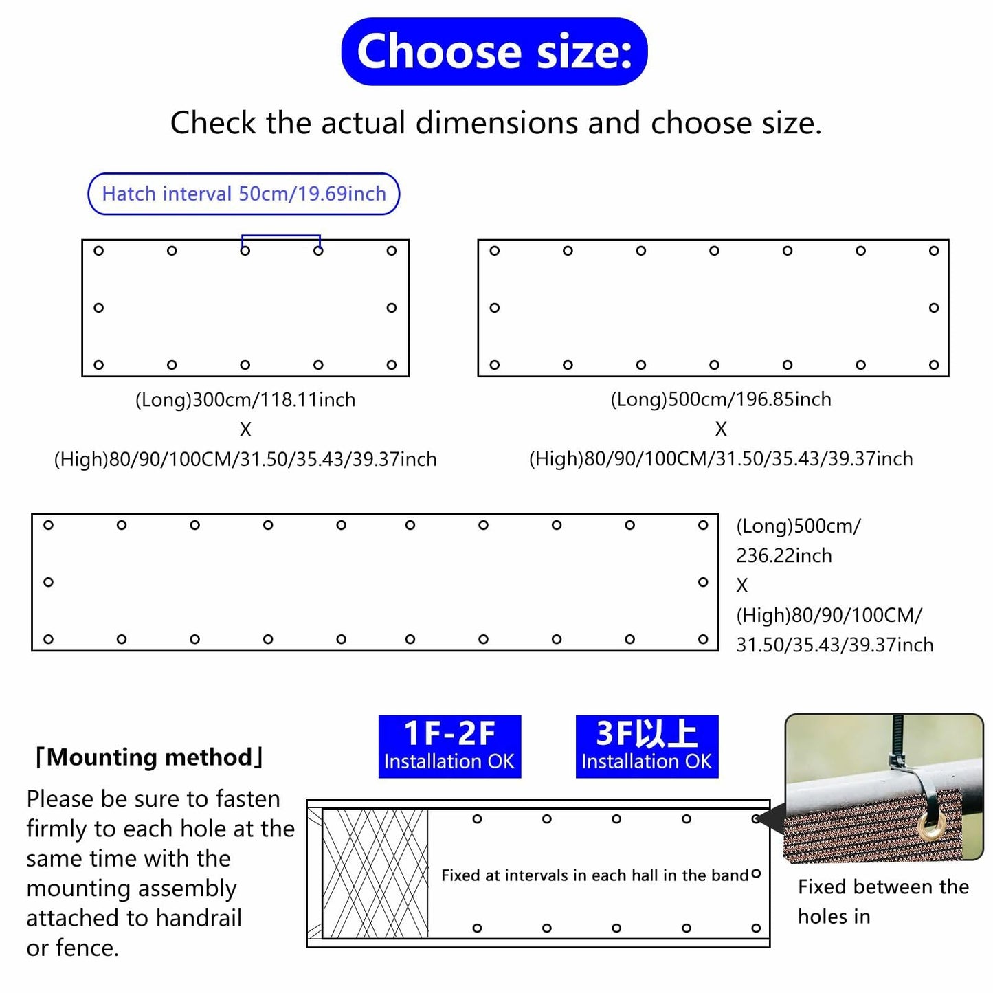 Demoul Privacy Fence Screen Balcony Deck Patio Shade Cover 3.28x16.4ft