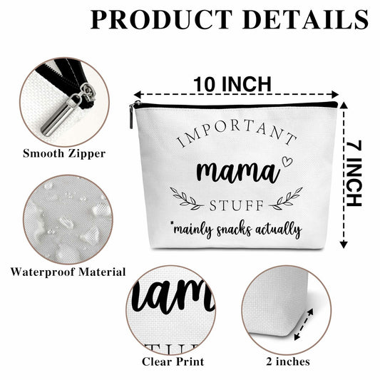 Cazhes Large Capacity Makeup Cosmetic Bag for Women Mom Gifts C10